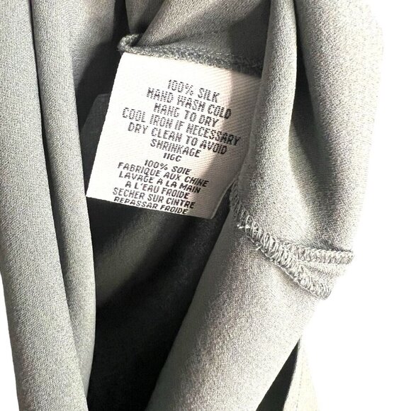 Eileen‎ Fisher 100% Silk Sleeveless Tank Top Size Medium Green Grey Office Light - Picture 4 of 5